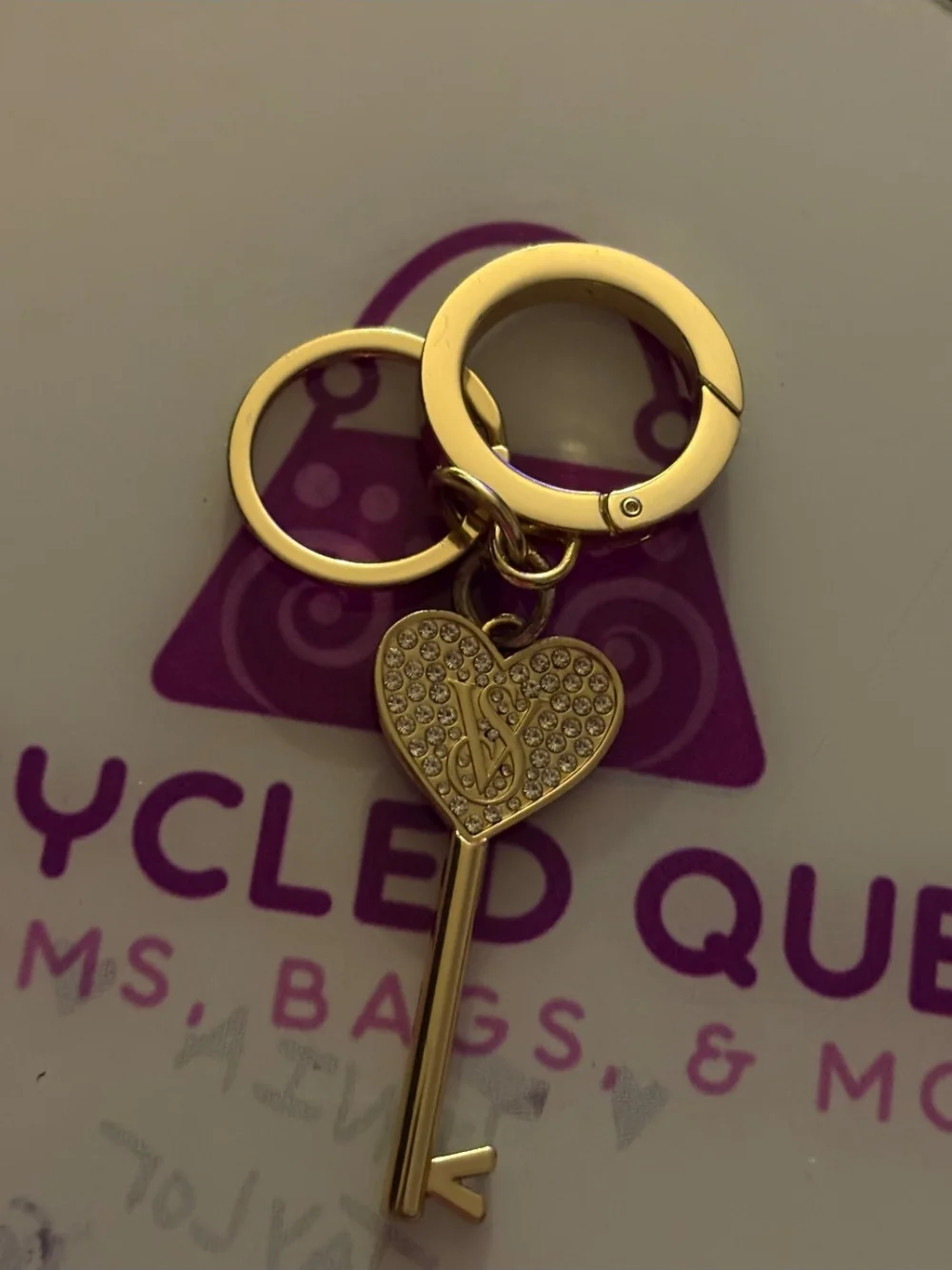 VS Gold Heart Key Charm Keyring